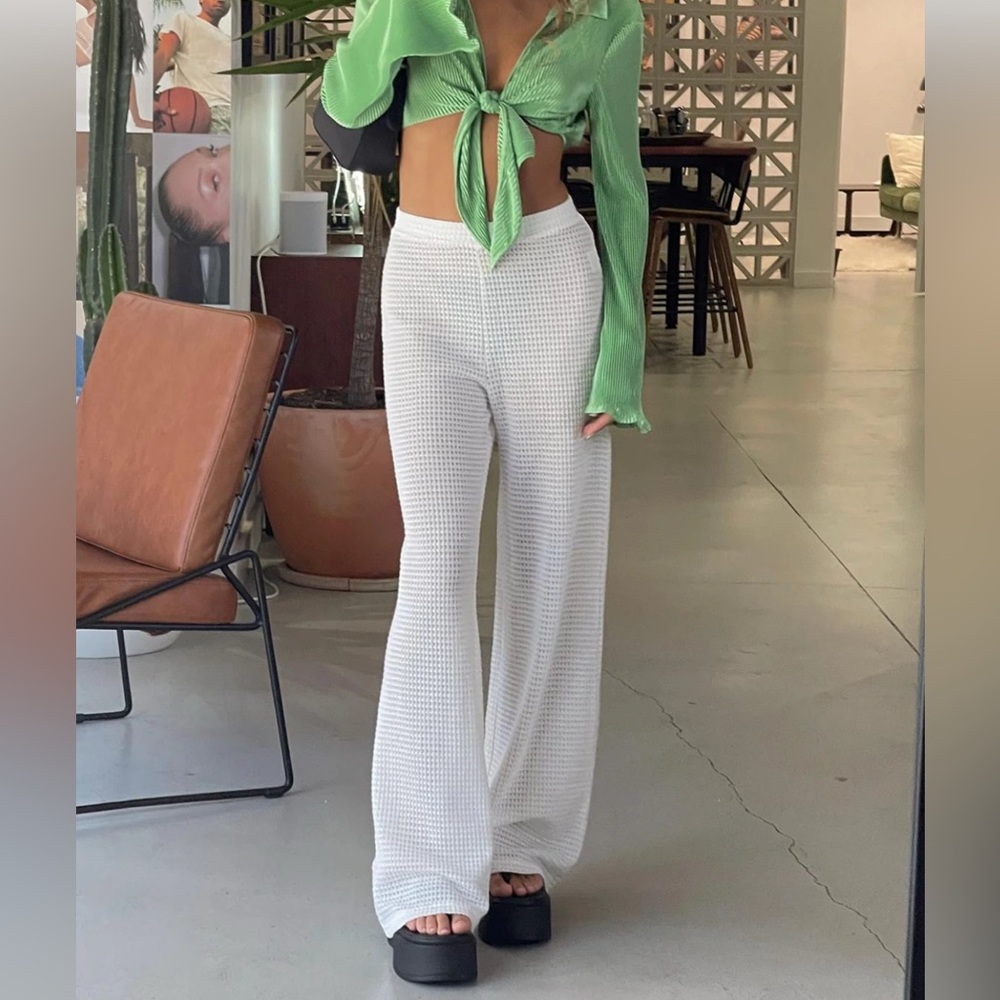 Santa Monica Knit Pants White